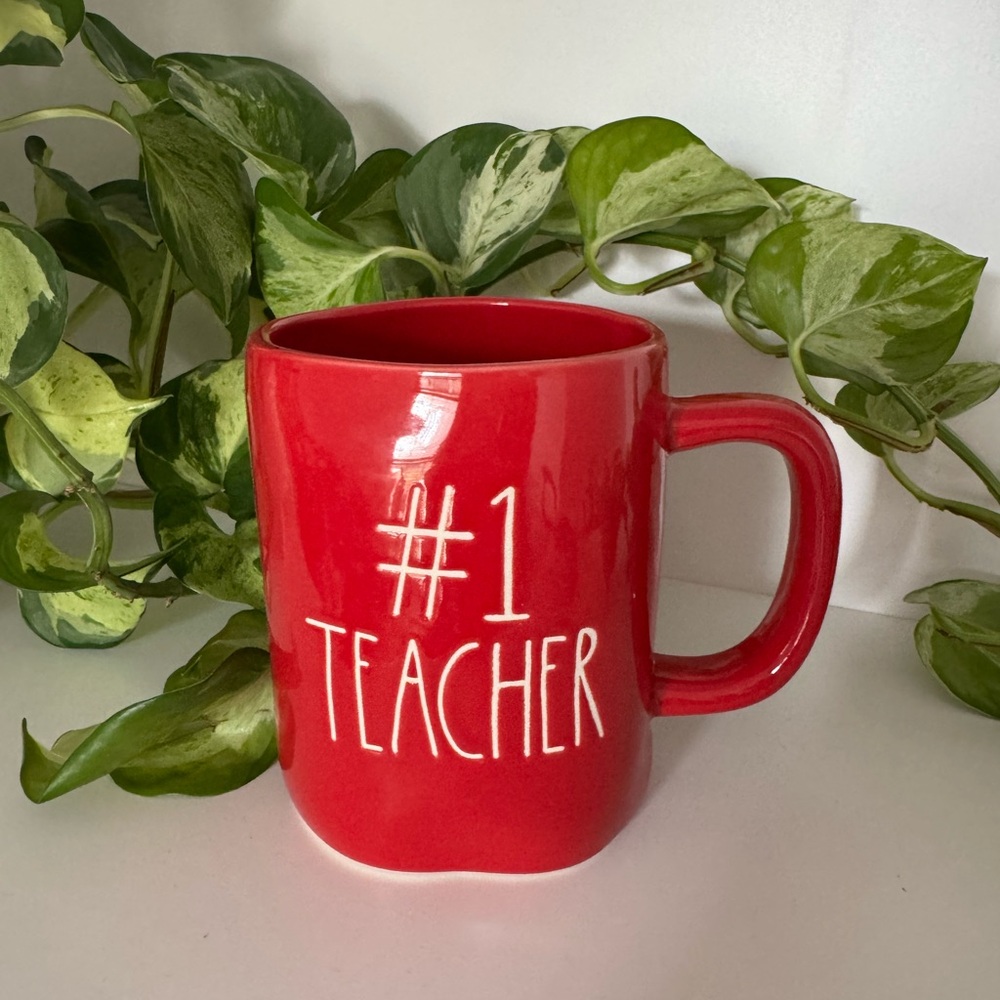 Rae Dunn Red #1 Teacher Mug
